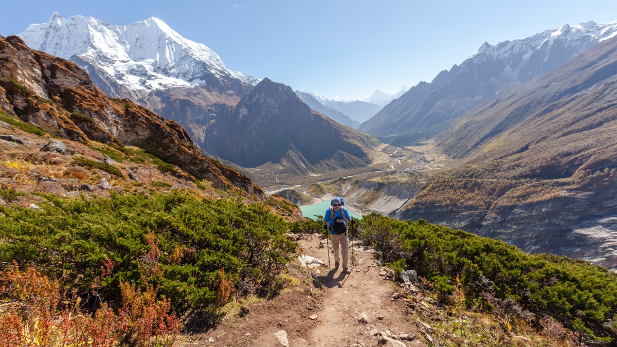 View of Birendra Tal (Lake) Manaslu Trek