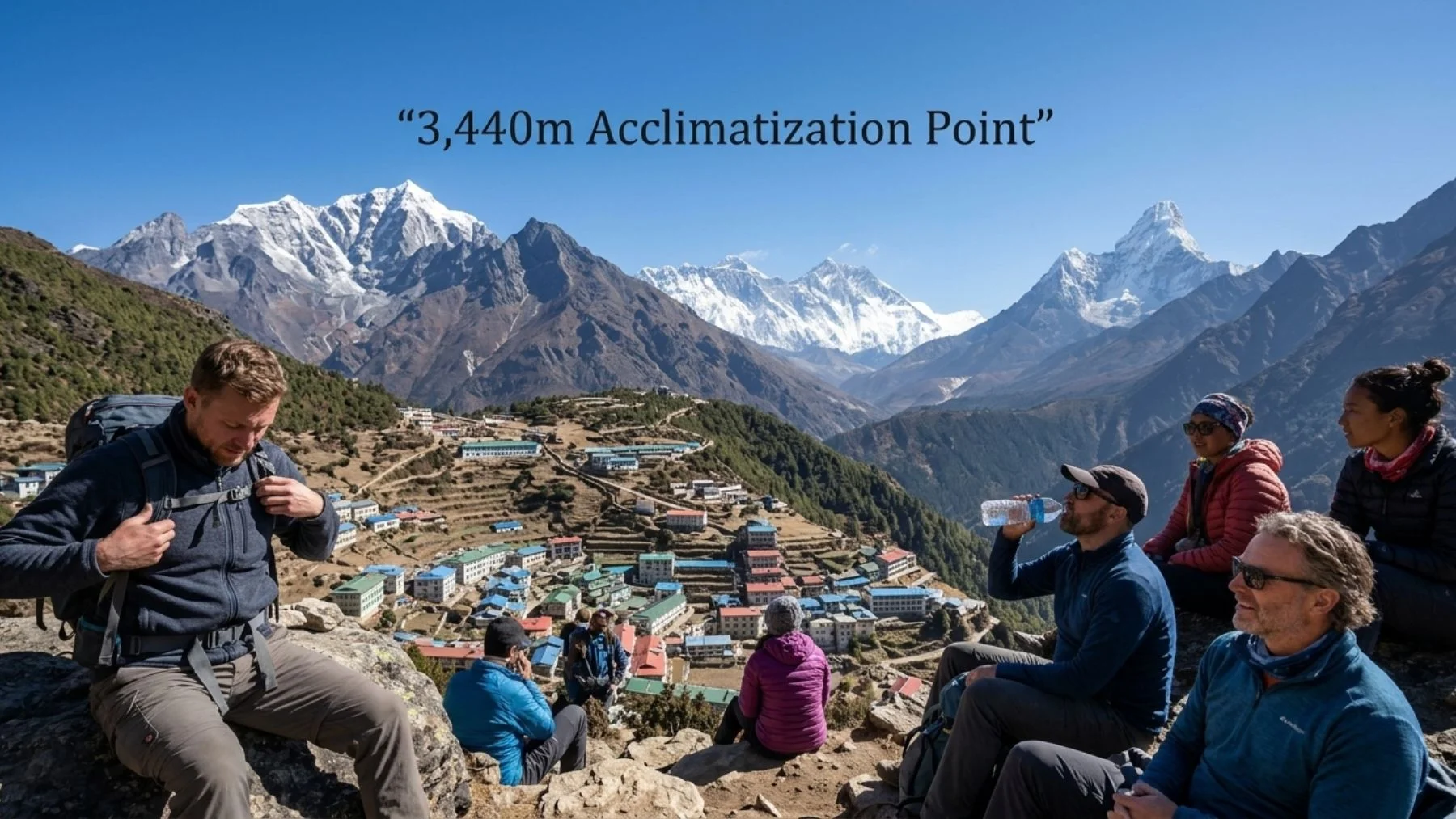 Located at 3,440 meters (Acclimatization Point)