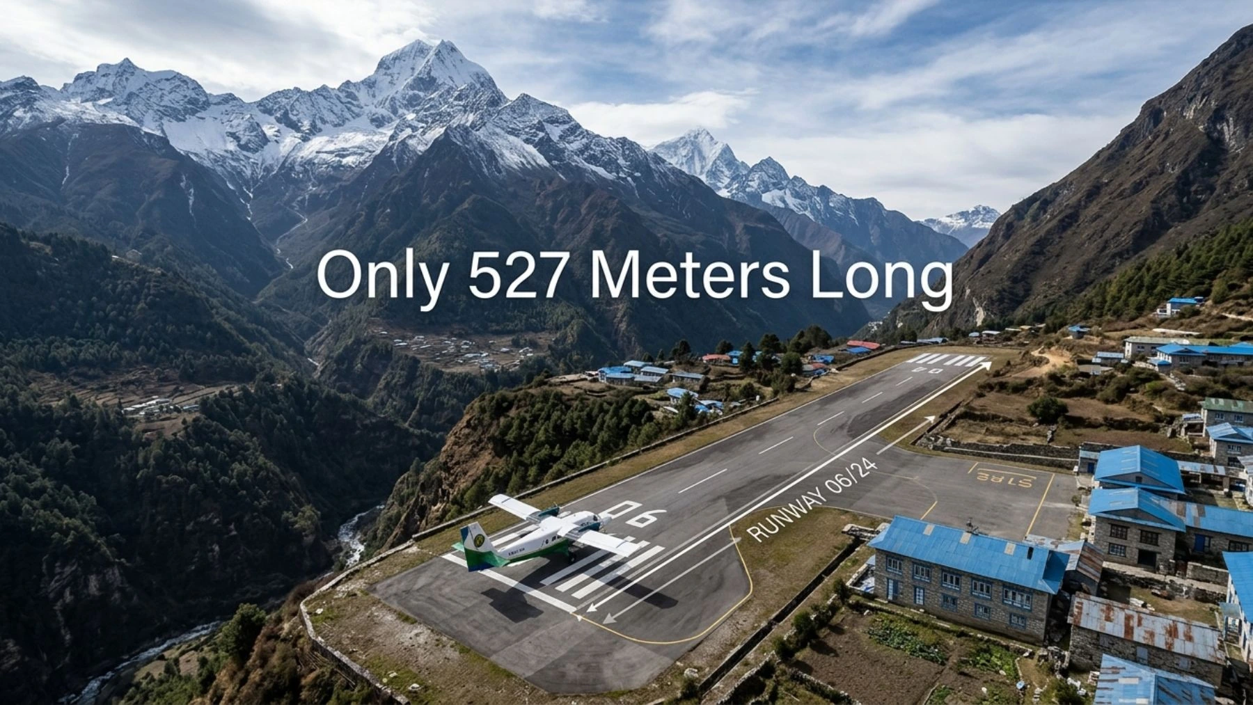 Lukla's Runway Is Only 527 Meters Long