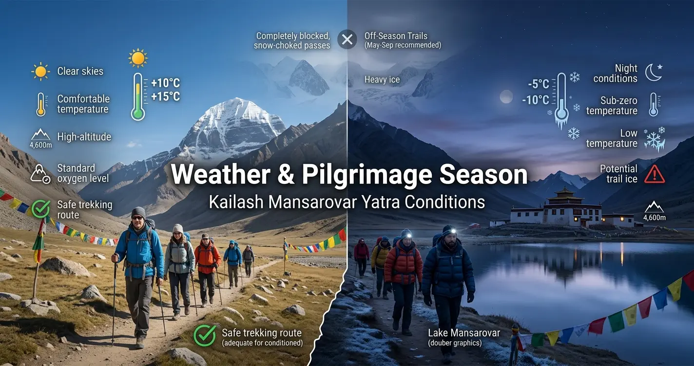 Weather Considerations and Pilgrimage Season of mount kailash